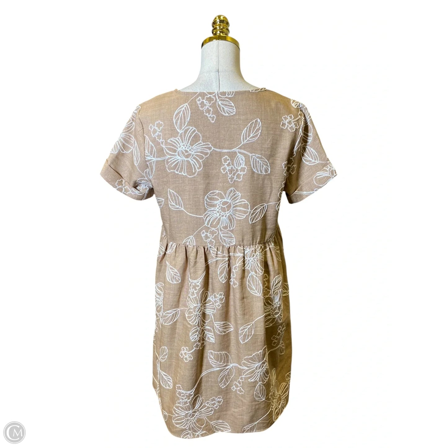 Dress Casual Midi By Como Blu In Brown, Size: S