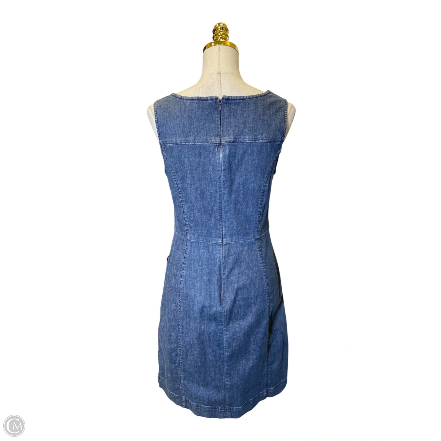 Dress Casual Midi By Boden In Blue Denim, Size: S