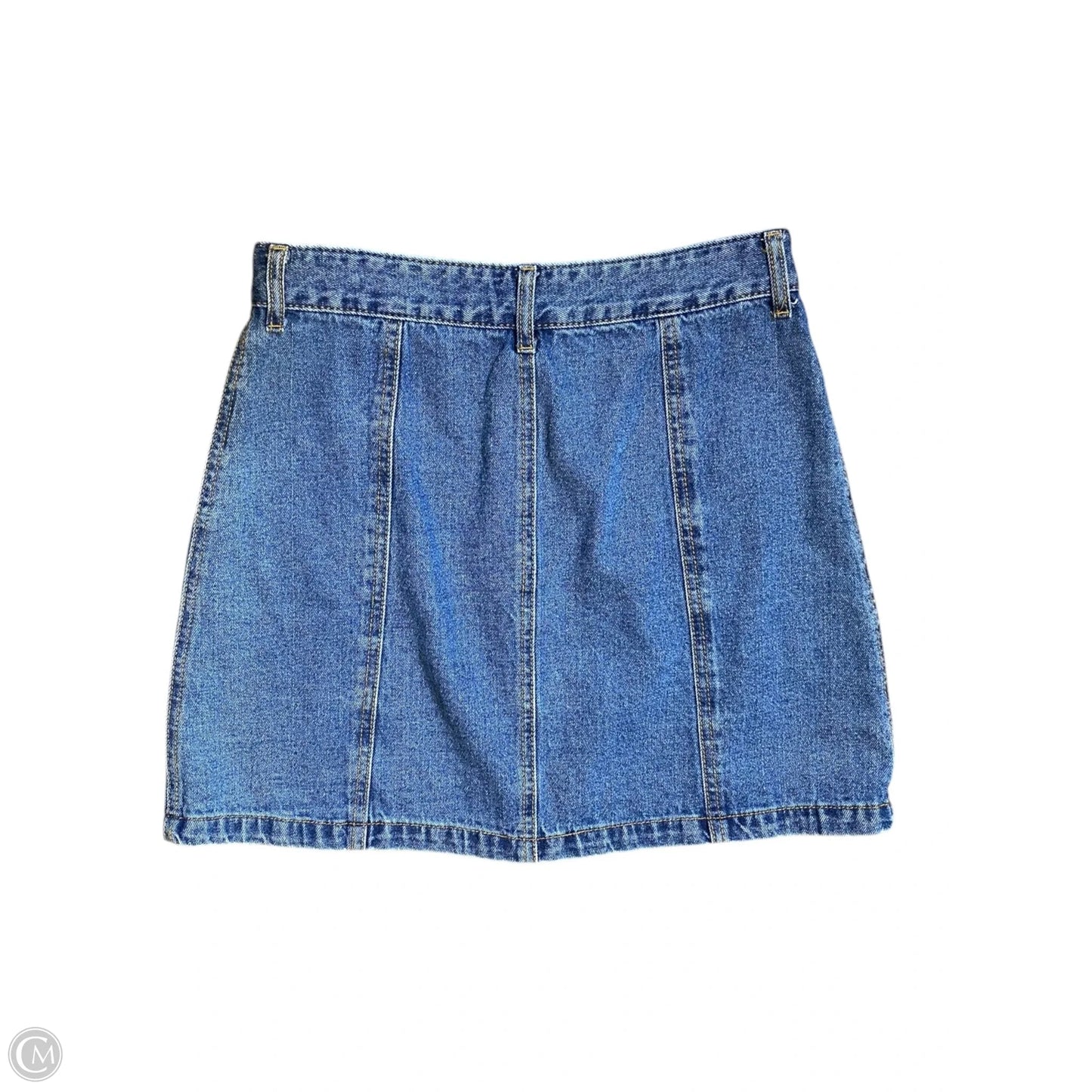 Skirt Midi By Takara In Blue Denim, Size: 8