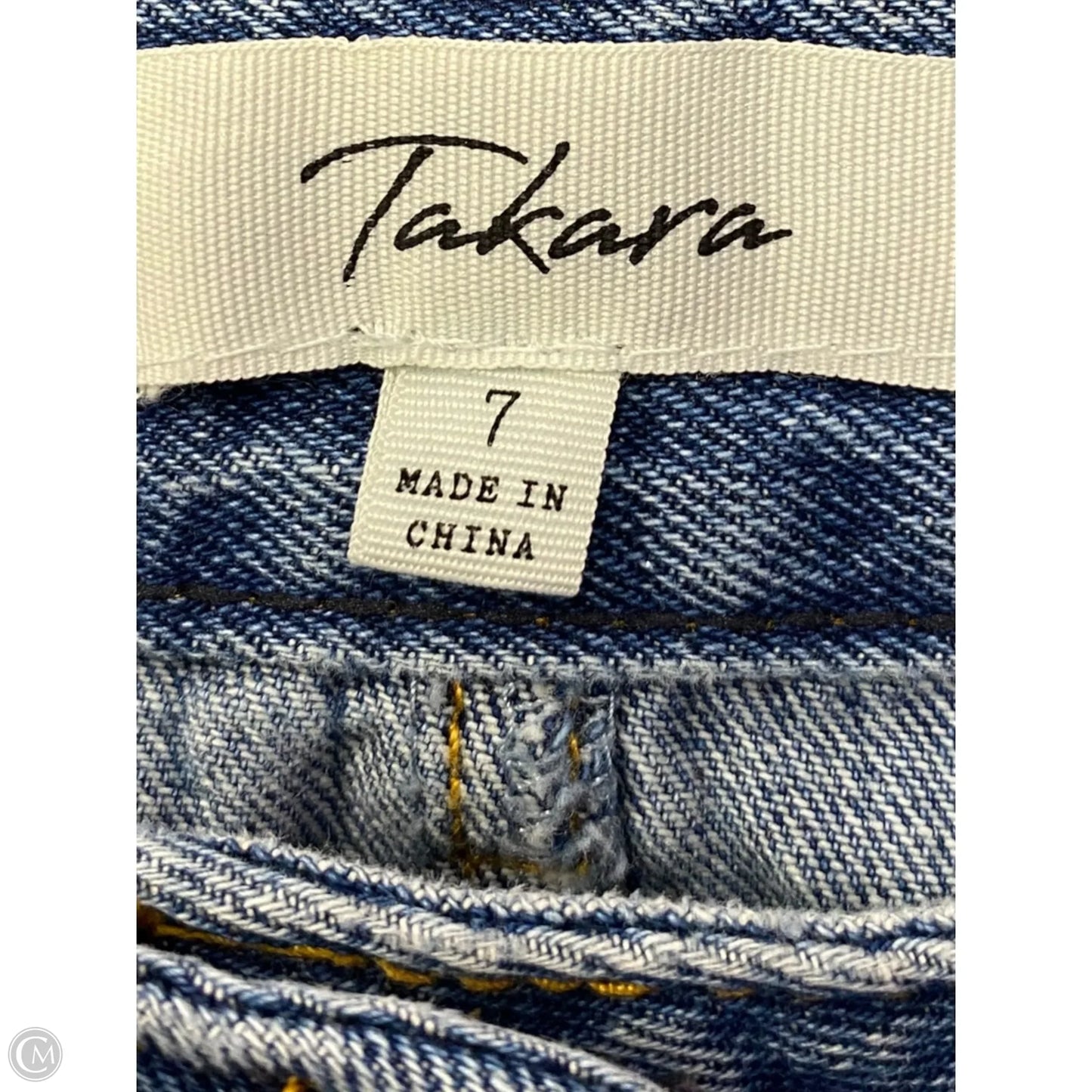 Skirt Midi By Takara In Blue Denim, Size: 8