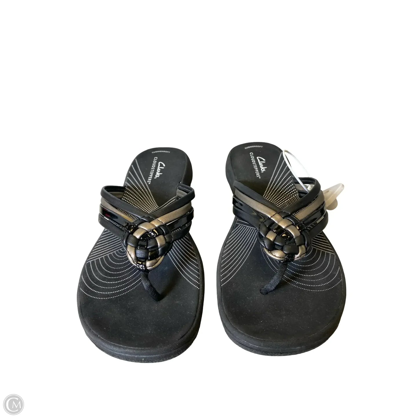 Sandals Heels Wedge By Clarks In Black, Size: 9