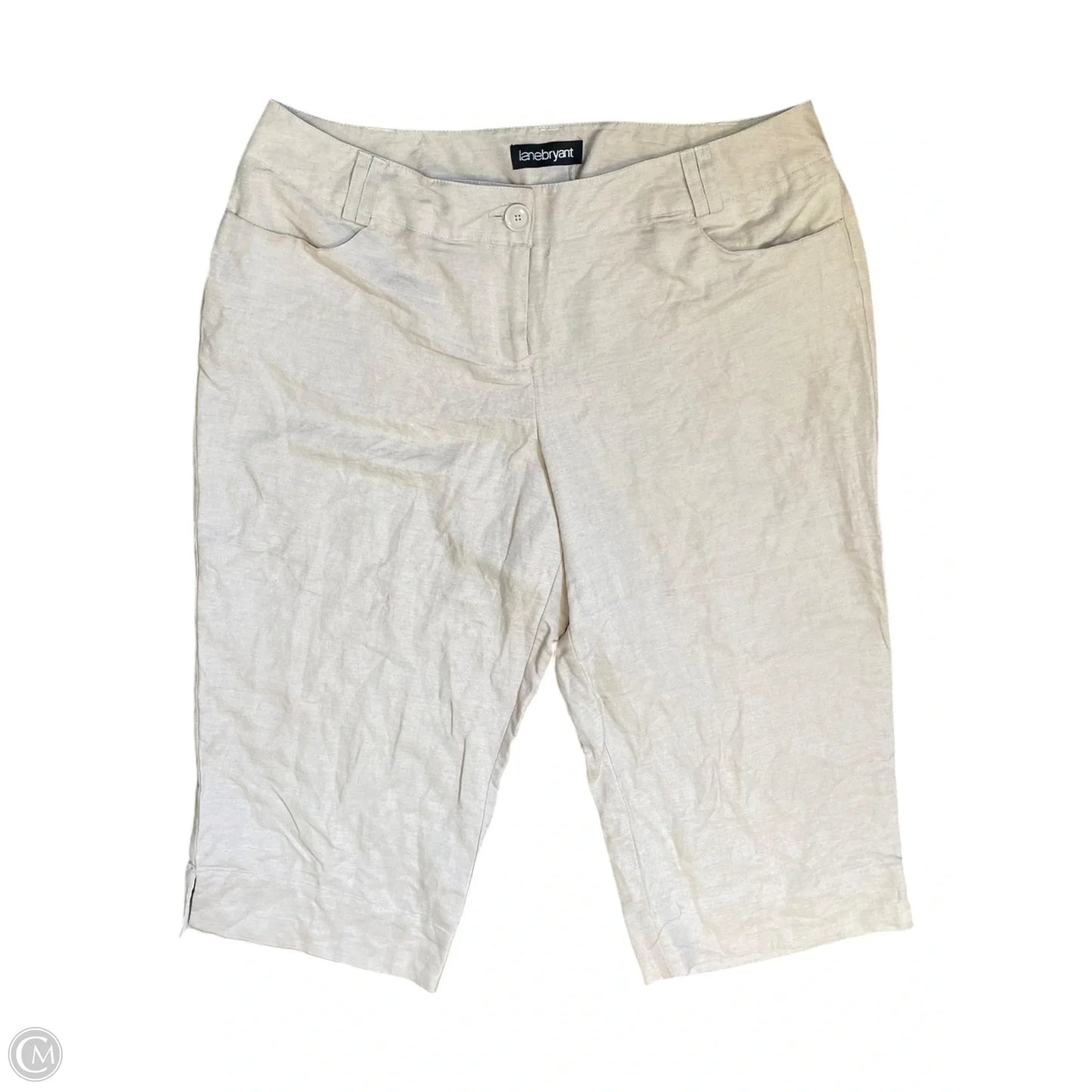 Pants Cropped By Lane Bryant In Beige, Size: 16