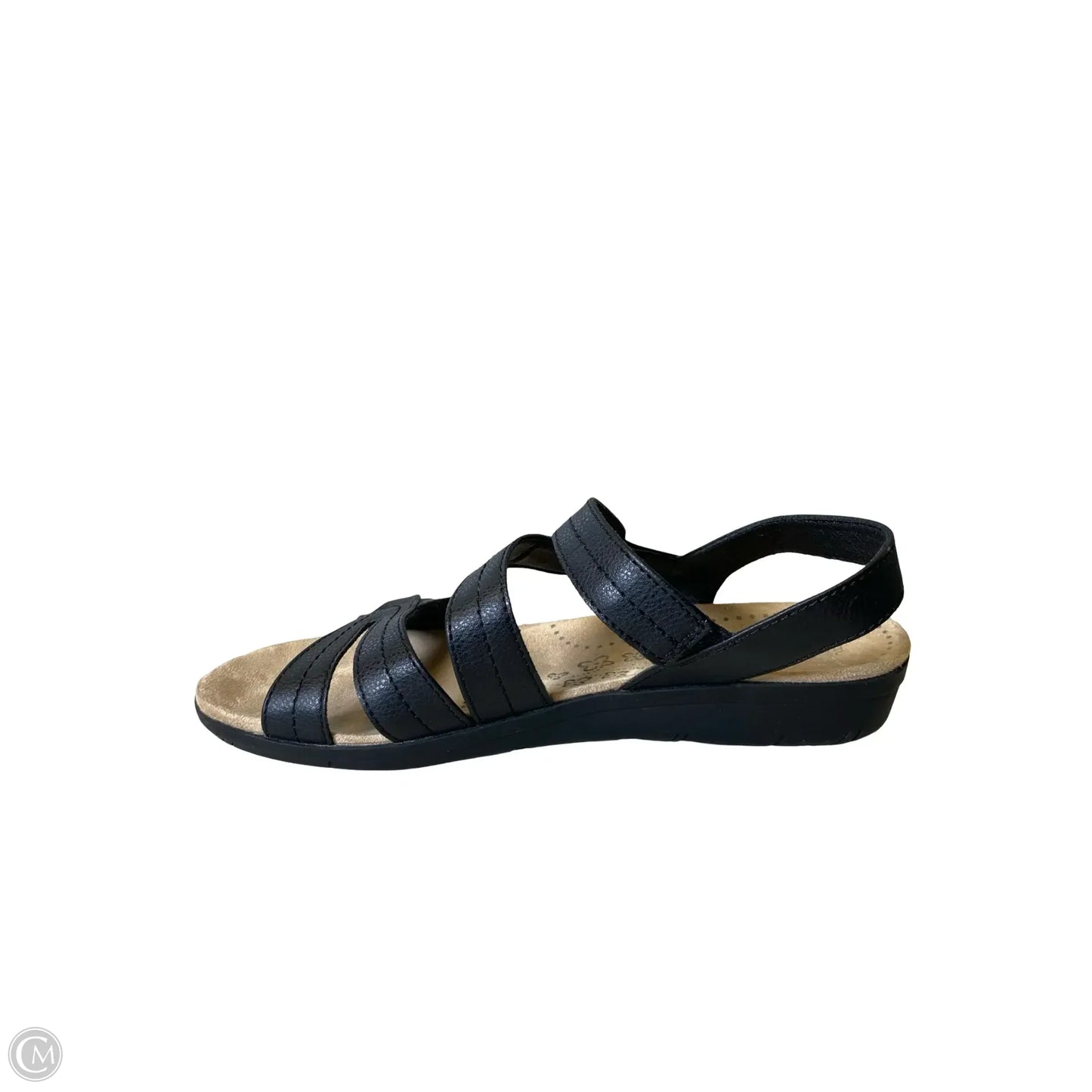 Sandals Heels Wedge By Bare Traps In Black & Cream, Size: 10