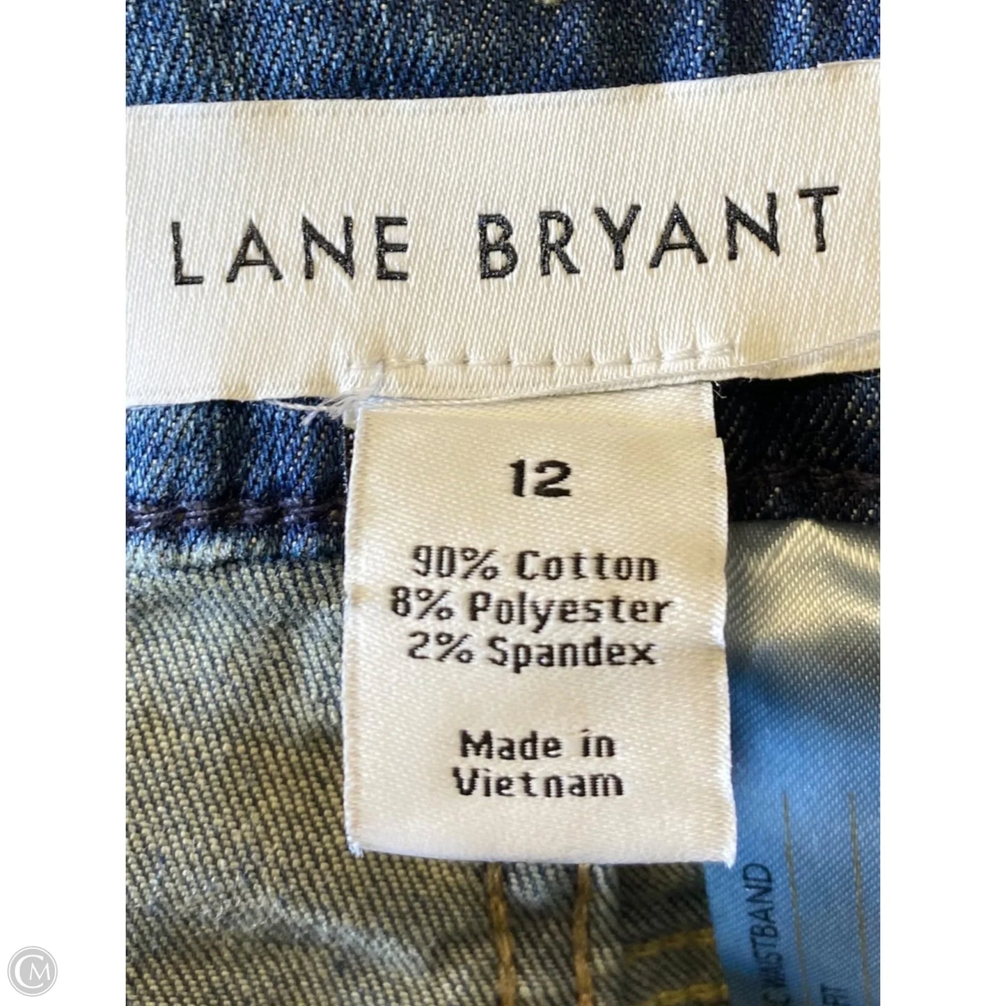 Jeans Straight By Lane Bryant In Blue Denim, Size: 12