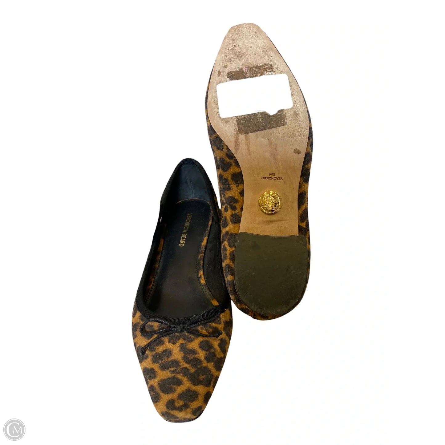 Sandals Heels Block By Veronica Beard In Animal Print, Size: 6