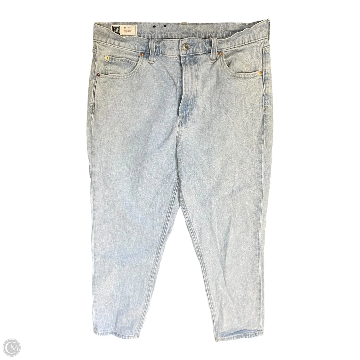 Jeans Straight By Gap In Blue Denim, Size: 12