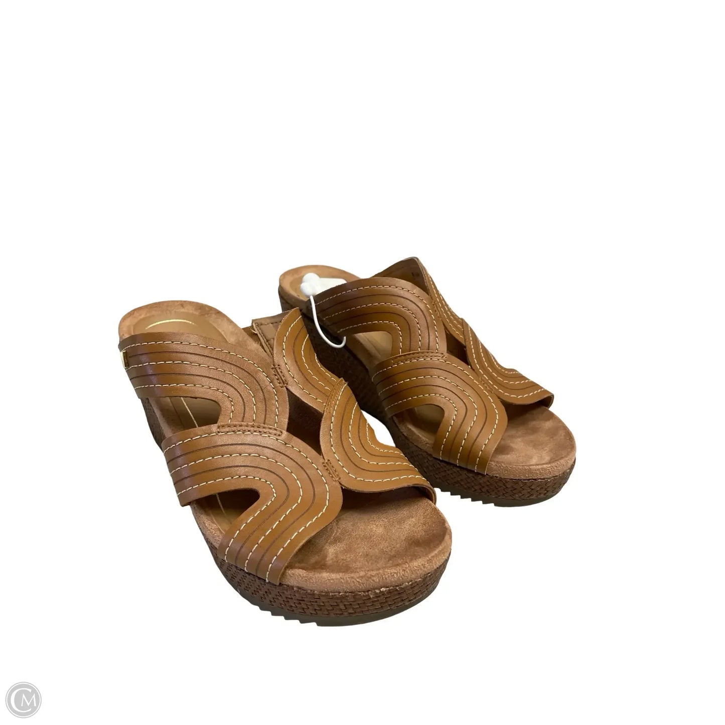 Sandals Heels Platform By Vionic In Tan, Size: 6.5