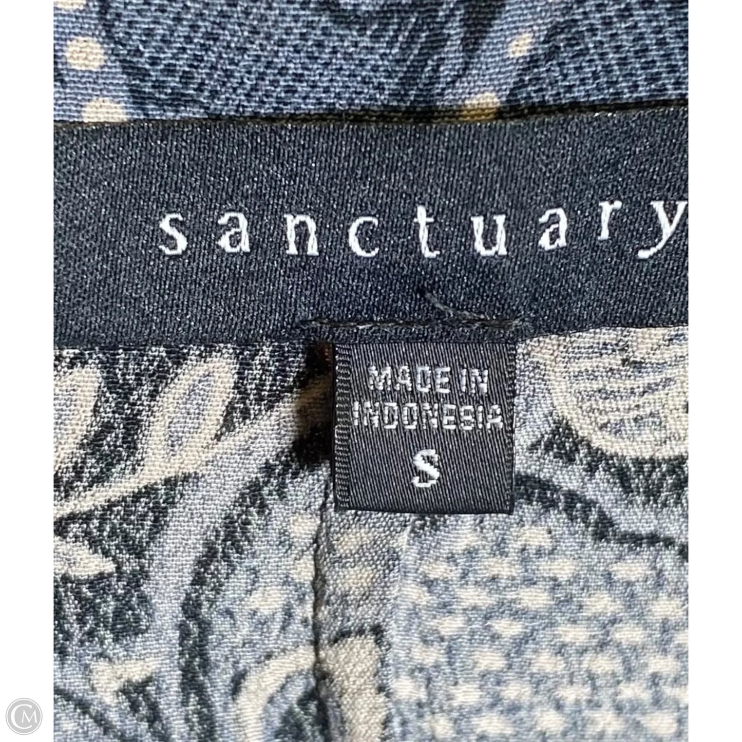 Blouse Sleeveless By Sanctuary In Black & Cream, Size: S