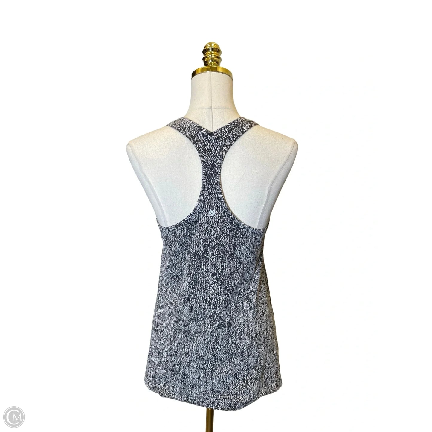 Athletic Tank Top By Lululemon In Black & White, Size: L