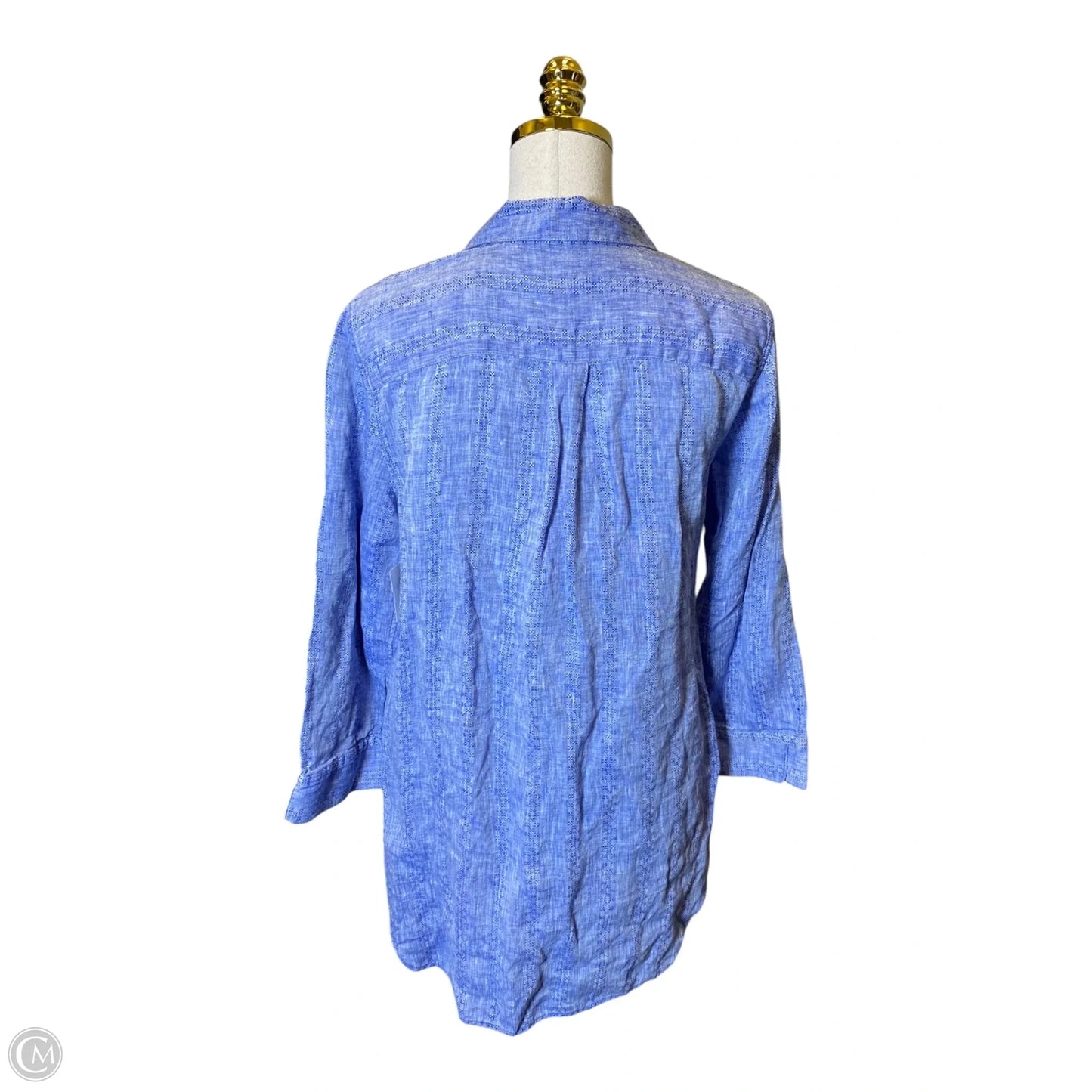 Blouse Long Sleeve By Chicos In Blue, Size: M