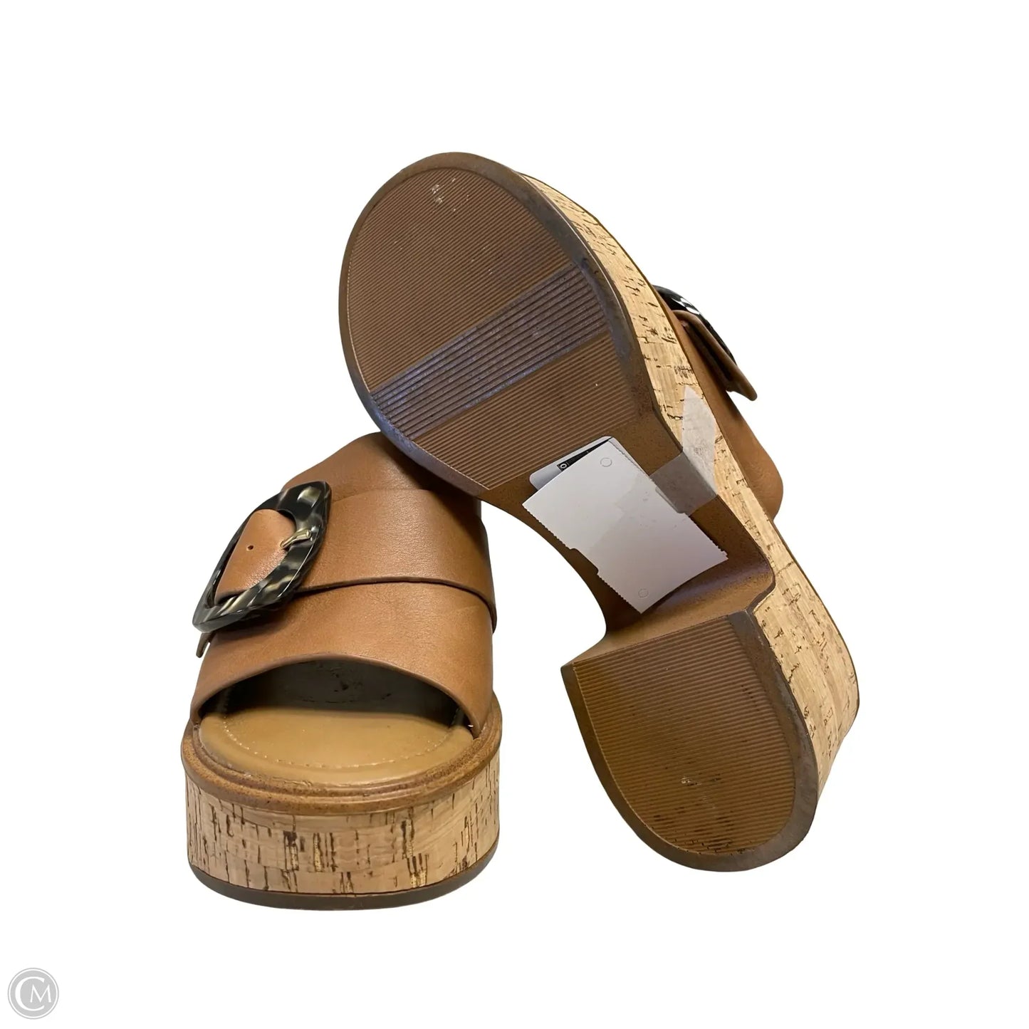 Sandals Heels Block By Naturalizer In Brown, Size: 6.5