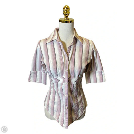 Blouse Long Sleeve By Loft In Multi-colored, Size: Xs