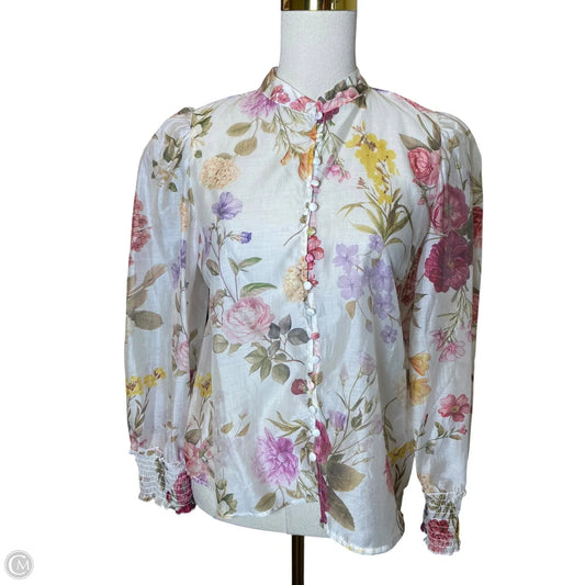 Blouse Long Sleeve By Bailey 44 In Floral Print, Size: S