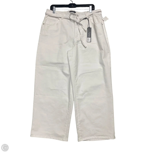 Jeans Wide Leg By D Jeans In White Denim, Size: 16