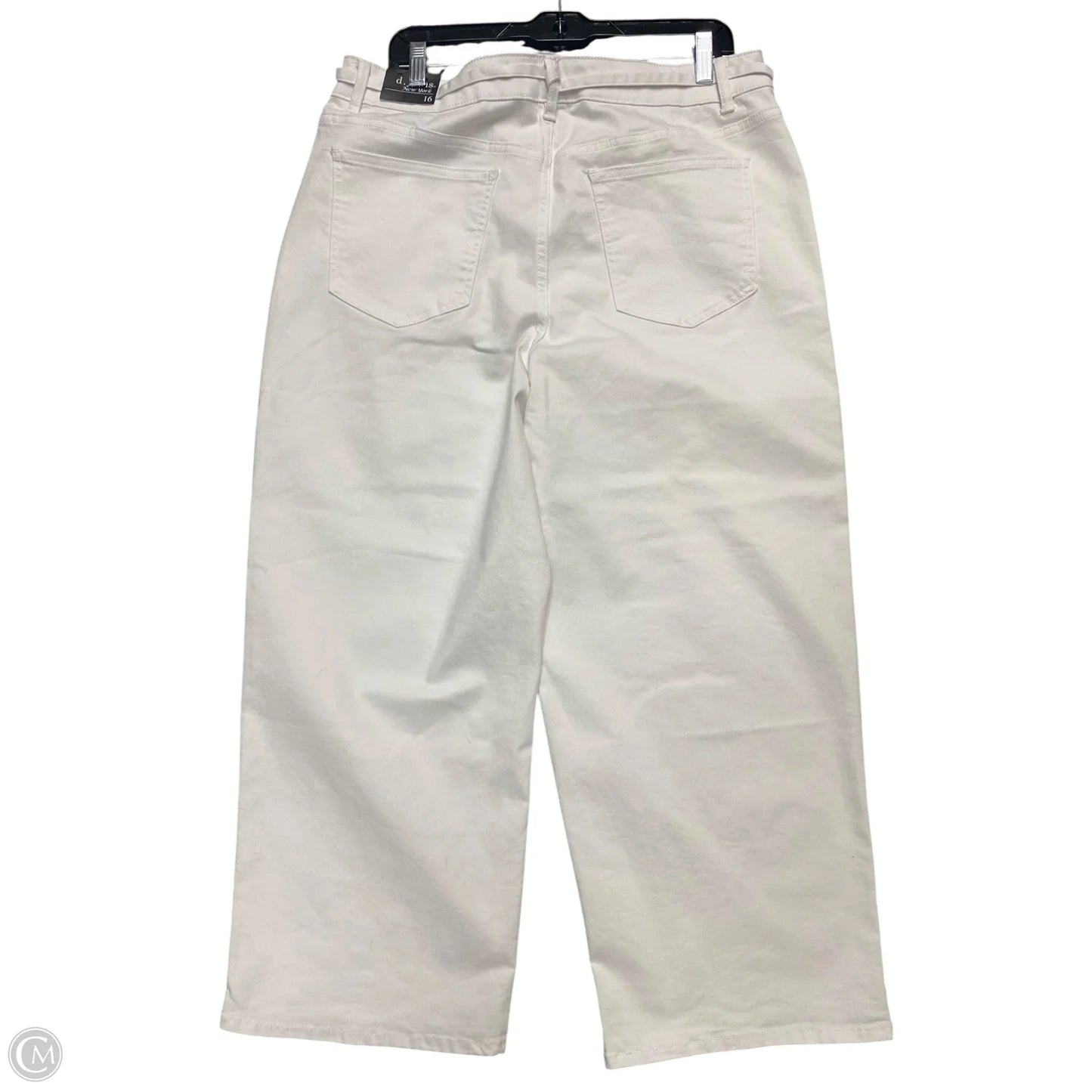 Jeans Wide Leg By D Jeans In White Denim, Size: 16