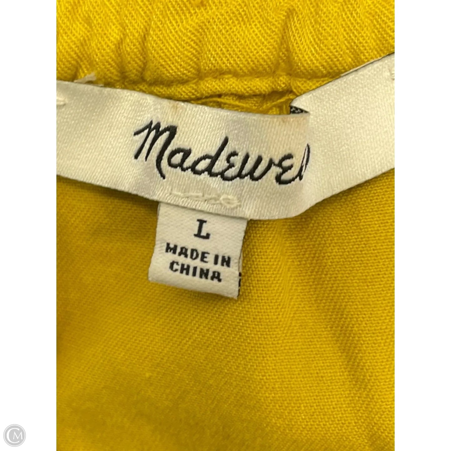 Blouse Sleeveless By Madewell In Yellow, Size: L