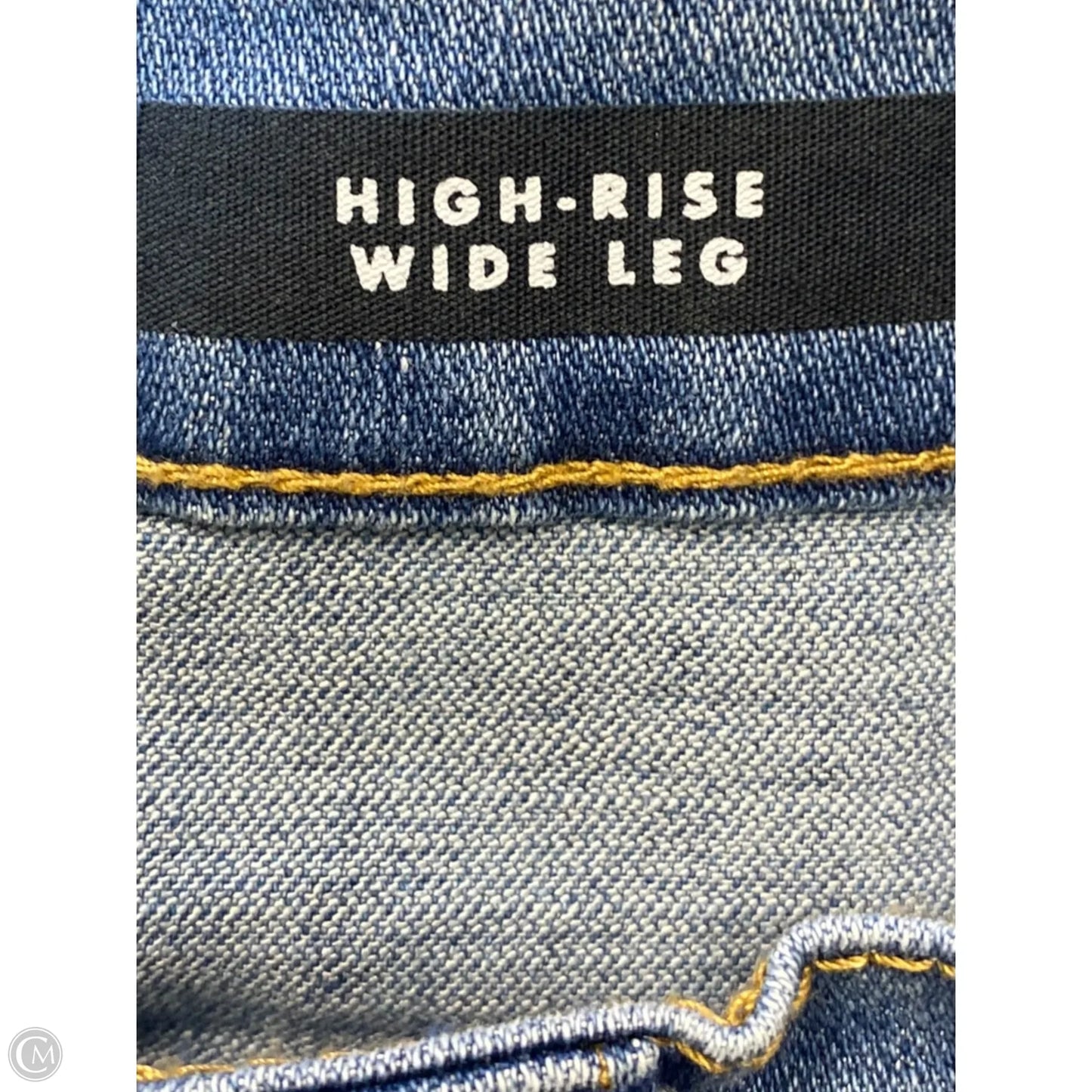 Jeans Wide Leg By Curve Appeal In Blue Denim, Size: 8