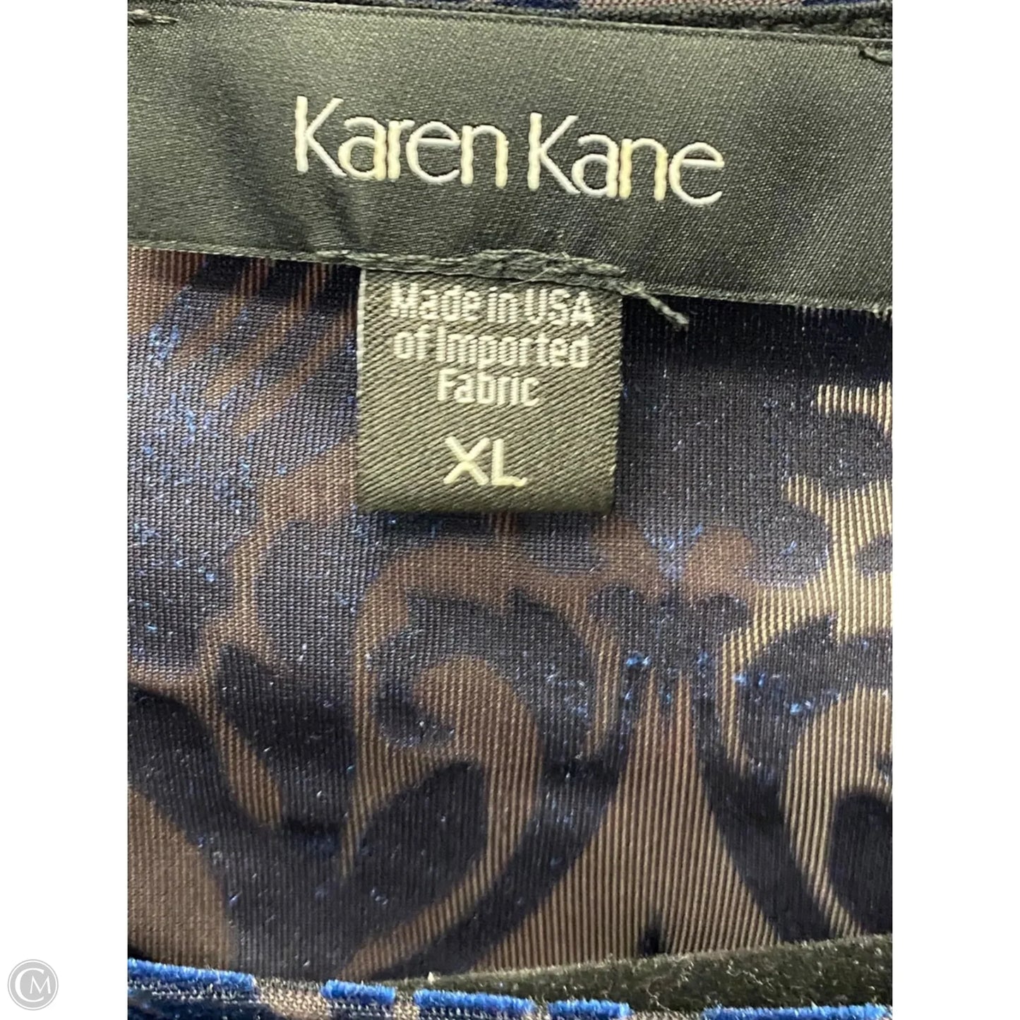 Blouse Long Sleeve By Karen Kane In Blue, Size: Xl