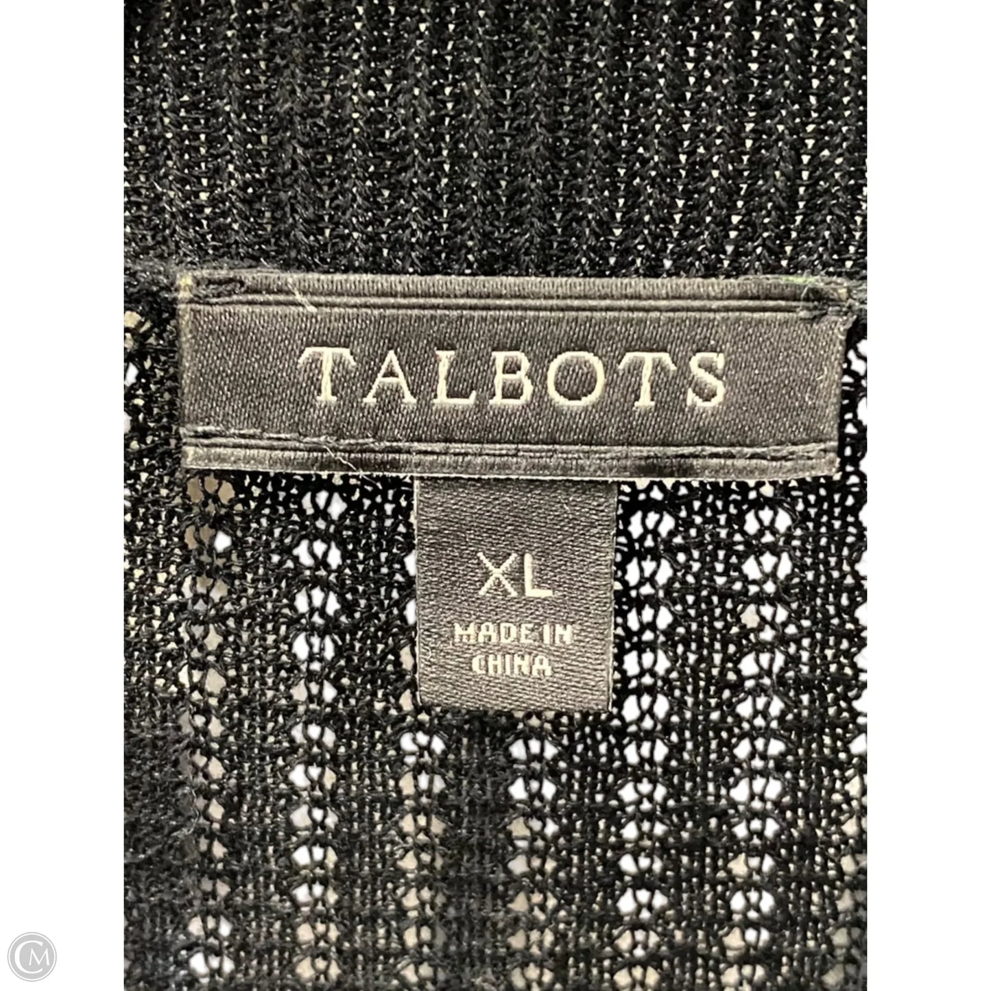 Cardigan By Talbots In Black, Size: Xl