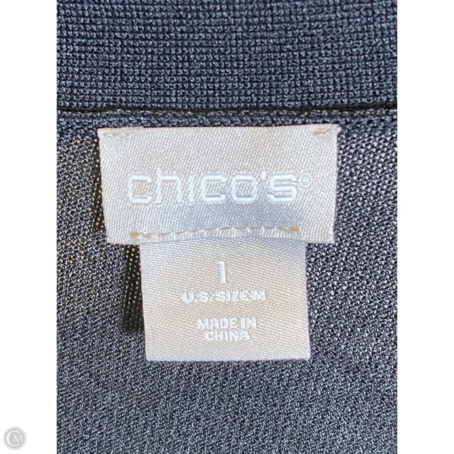 Cardigan By Chicos In Black & White, Size: M
