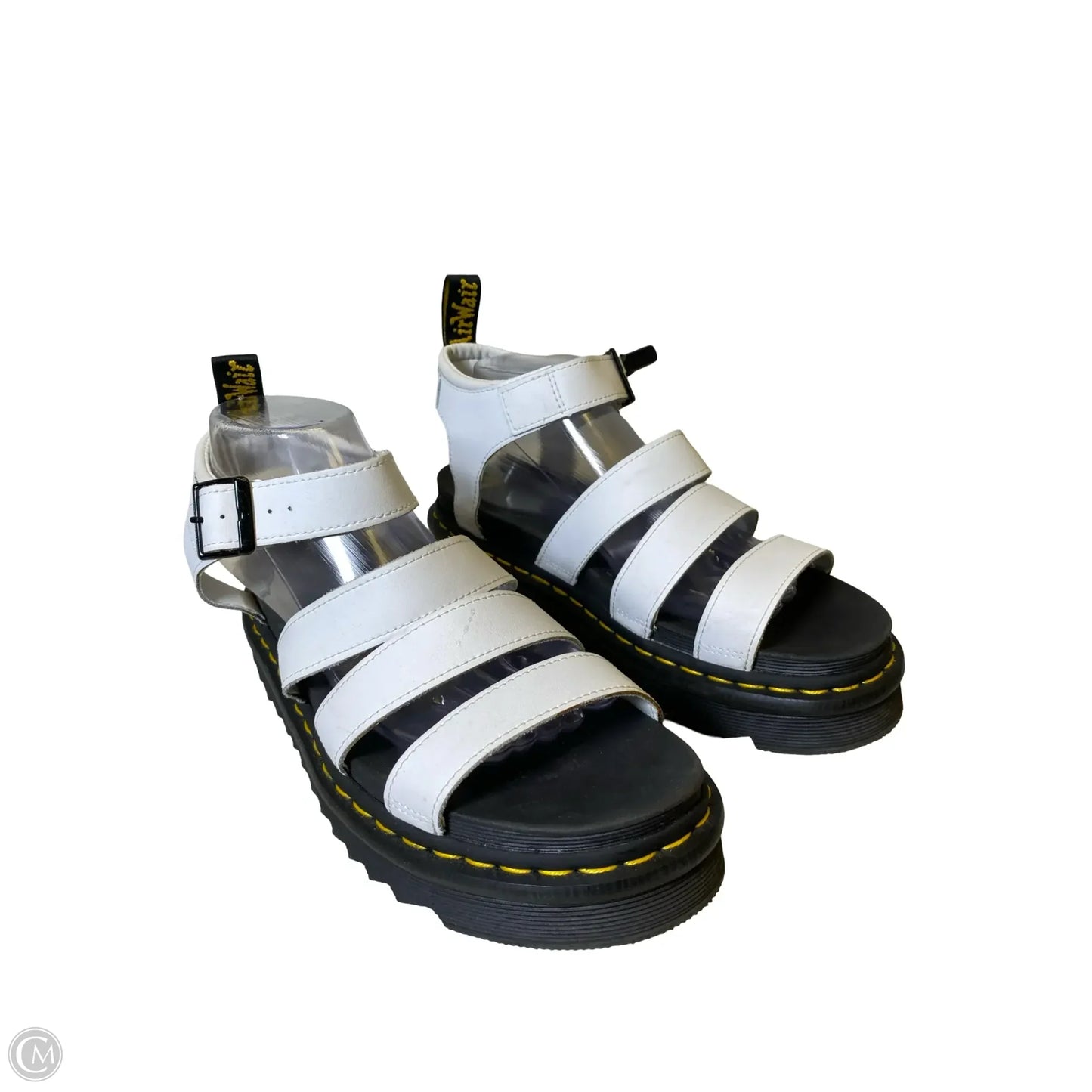 Sandals Designer By Dr Martens In Black & White, Size: 10