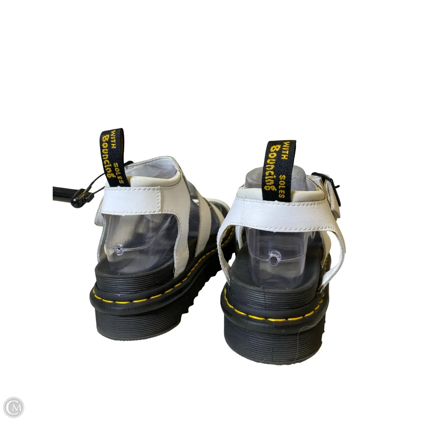 Sandals Designer By Dr Martens In Black & White, Size: 10