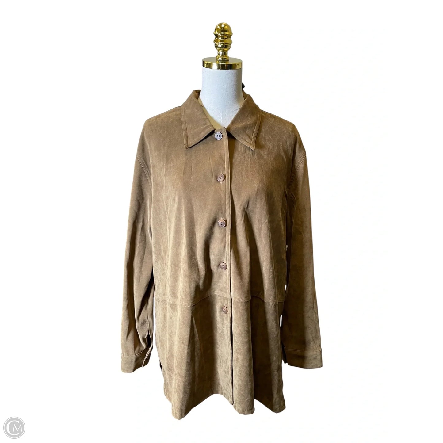Jacket Shirt By R And K Originals In Brown, Size: 16
