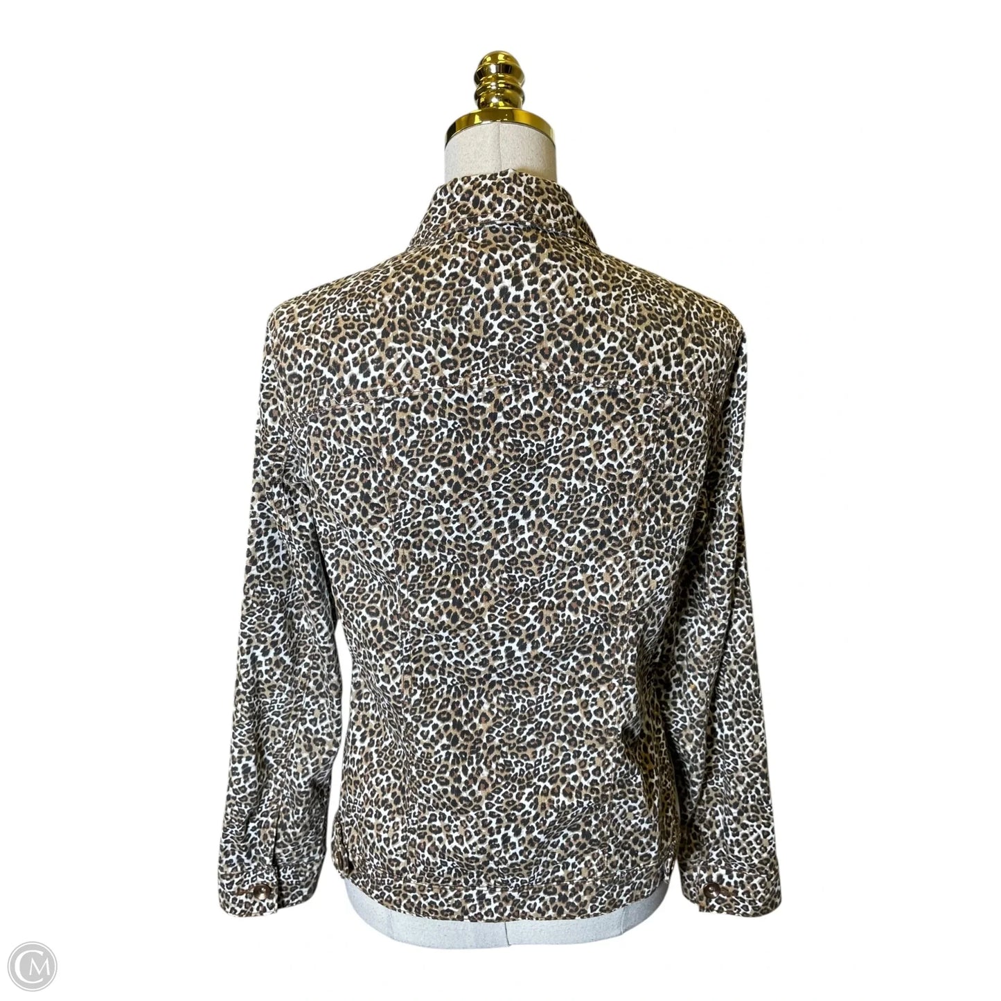 Jacket Denim By Live A Little In Animal Print, Size: M