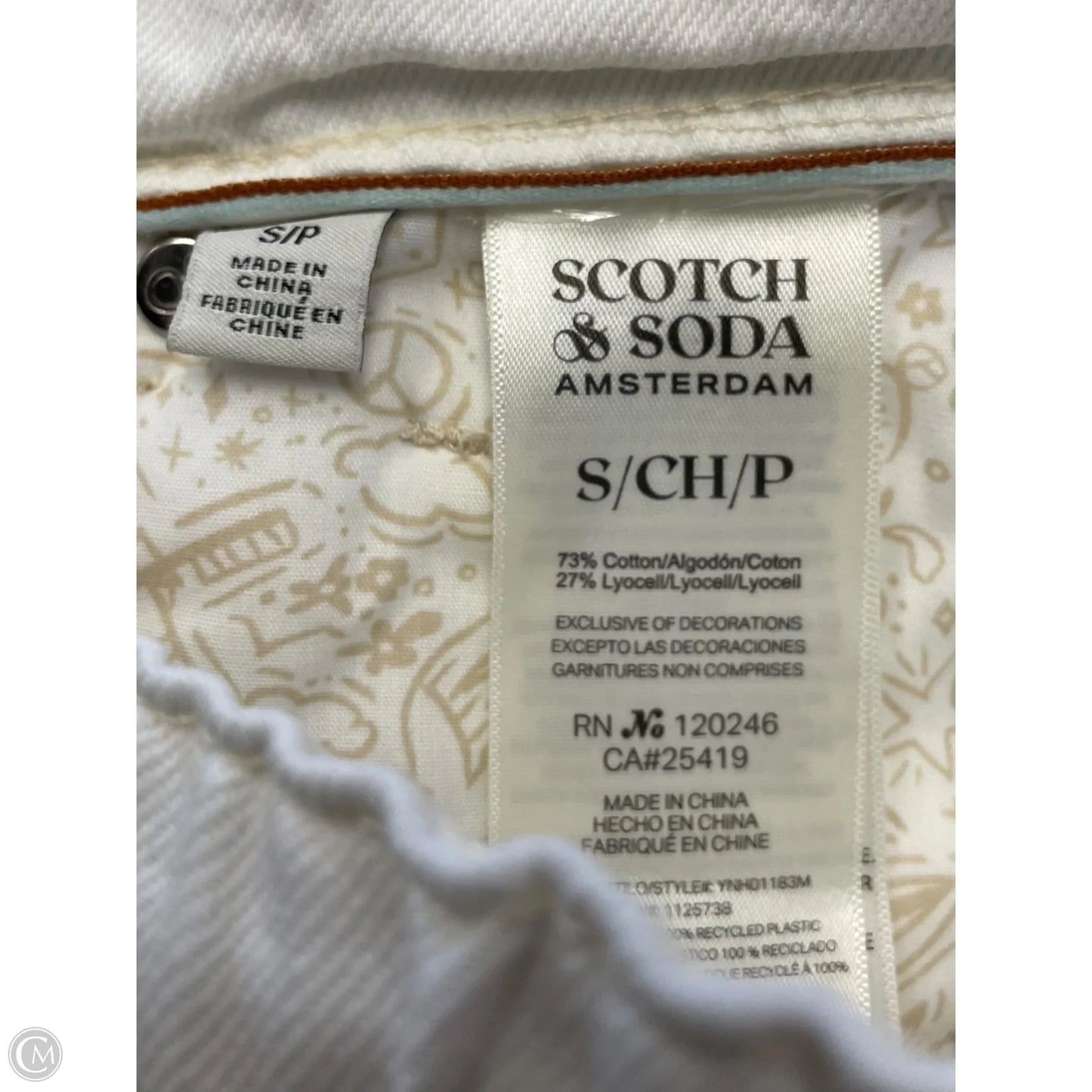Jeans Wide Leg By Scotch & Soda In White Denim, Size: 6