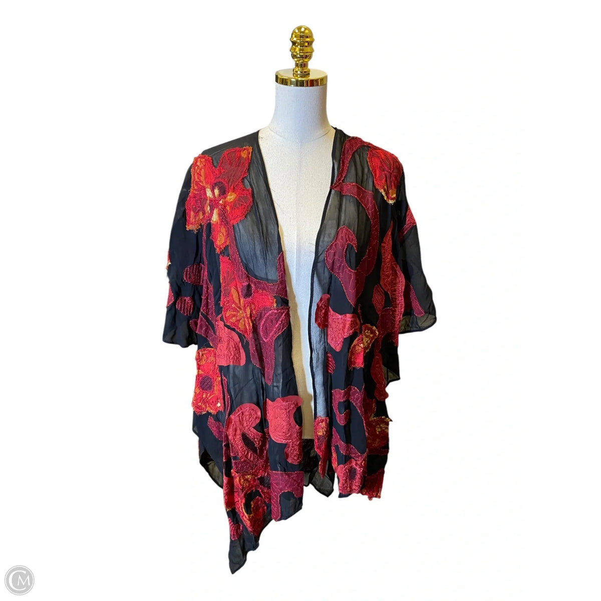 Shawl By Chicos In Black & Red