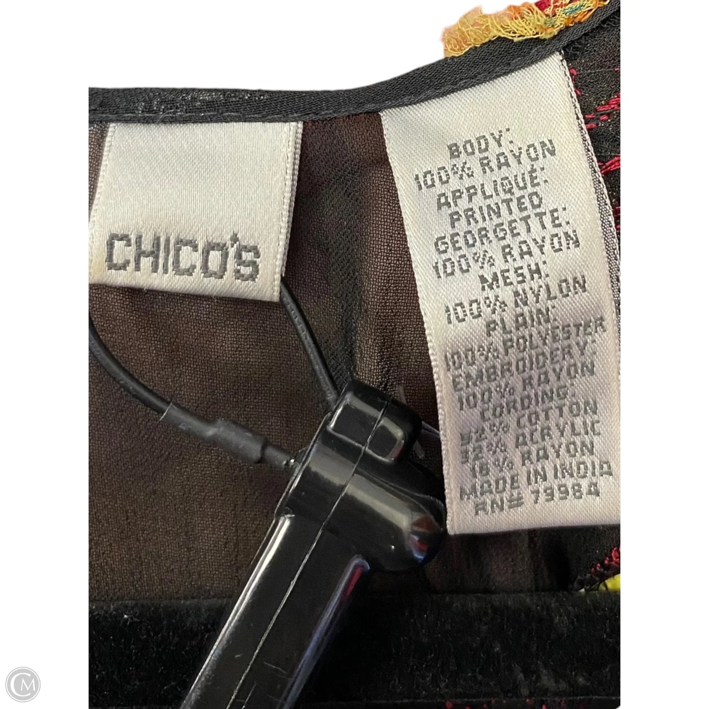 Shawl By Chicos In Black & Red