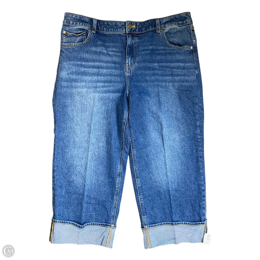 Jeans Wide Leg By Talbots In Blue Denim, Size: 16