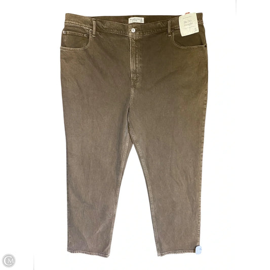 Jeans Straight By Abercrombie And Fitch In Brown Denim, Size: 20