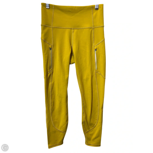 Athletic Leggings By Athleta In Yellow, Size: Xs