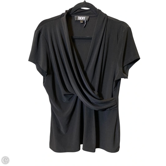 Top Short Sleeve By Dkny In Black, Size: Xl