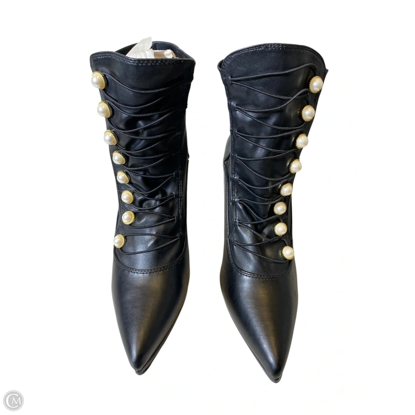 Boots Ankle Heels By Clothes Mentor In Black, Size: 11
