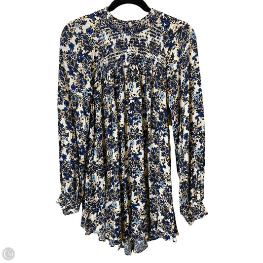 Top Long Sleeve By Free People In Floral Print, Size: S