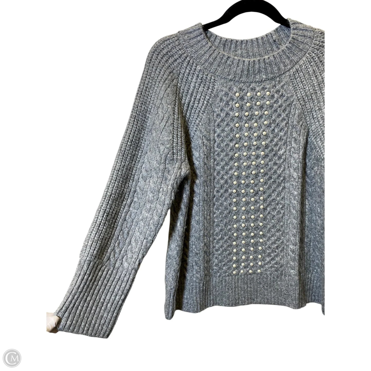 Sweater By Soft Surroundings In Grey & White, Size: S