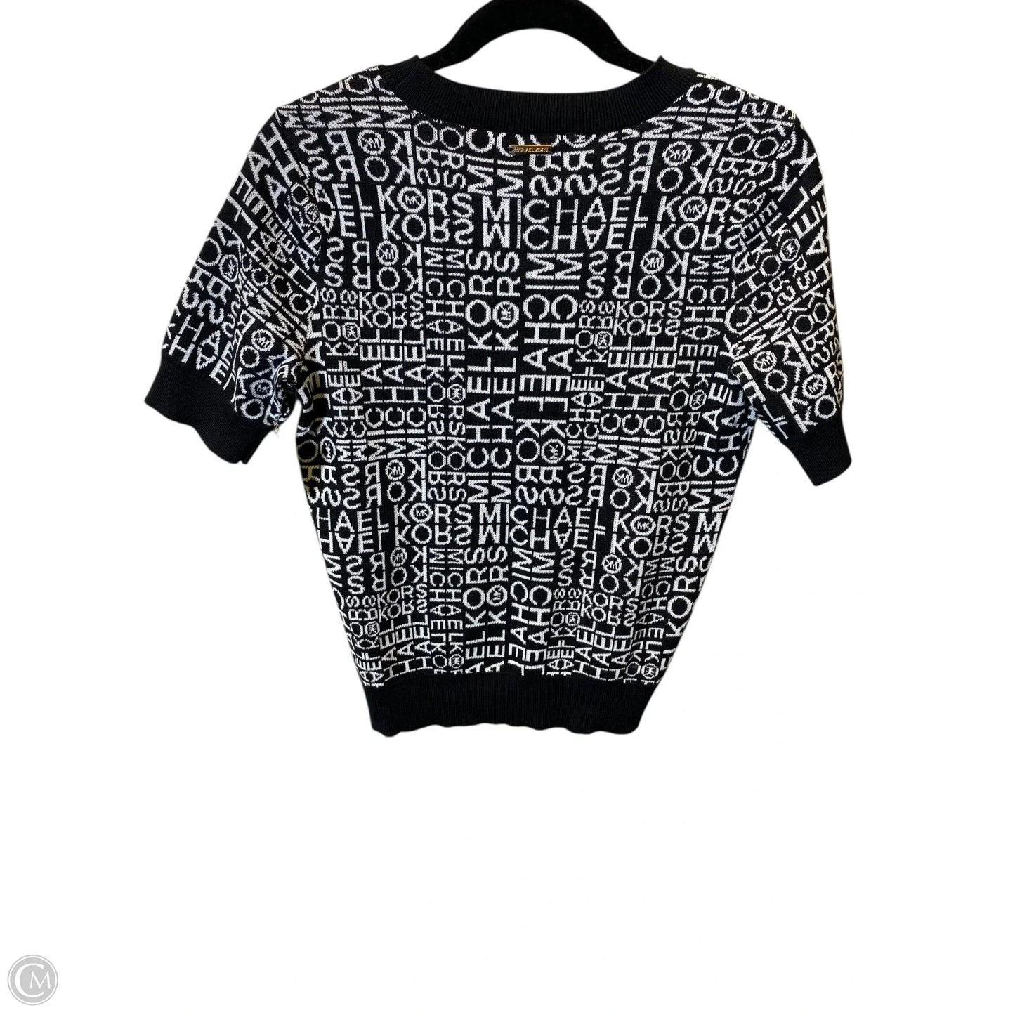 Sweater Short Sleeve By Michael By Michael Kors In Black & White, Size: S