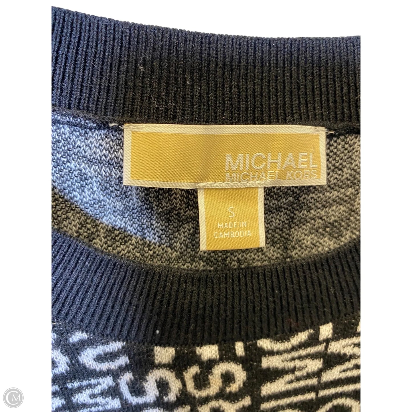 Sweater Short Sleeve By Michael By Michael Kors In Black & White, Size: S