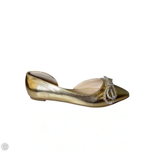 Shoes Flats By Clothes Mentor In Gold & Silver, Size: 8.5