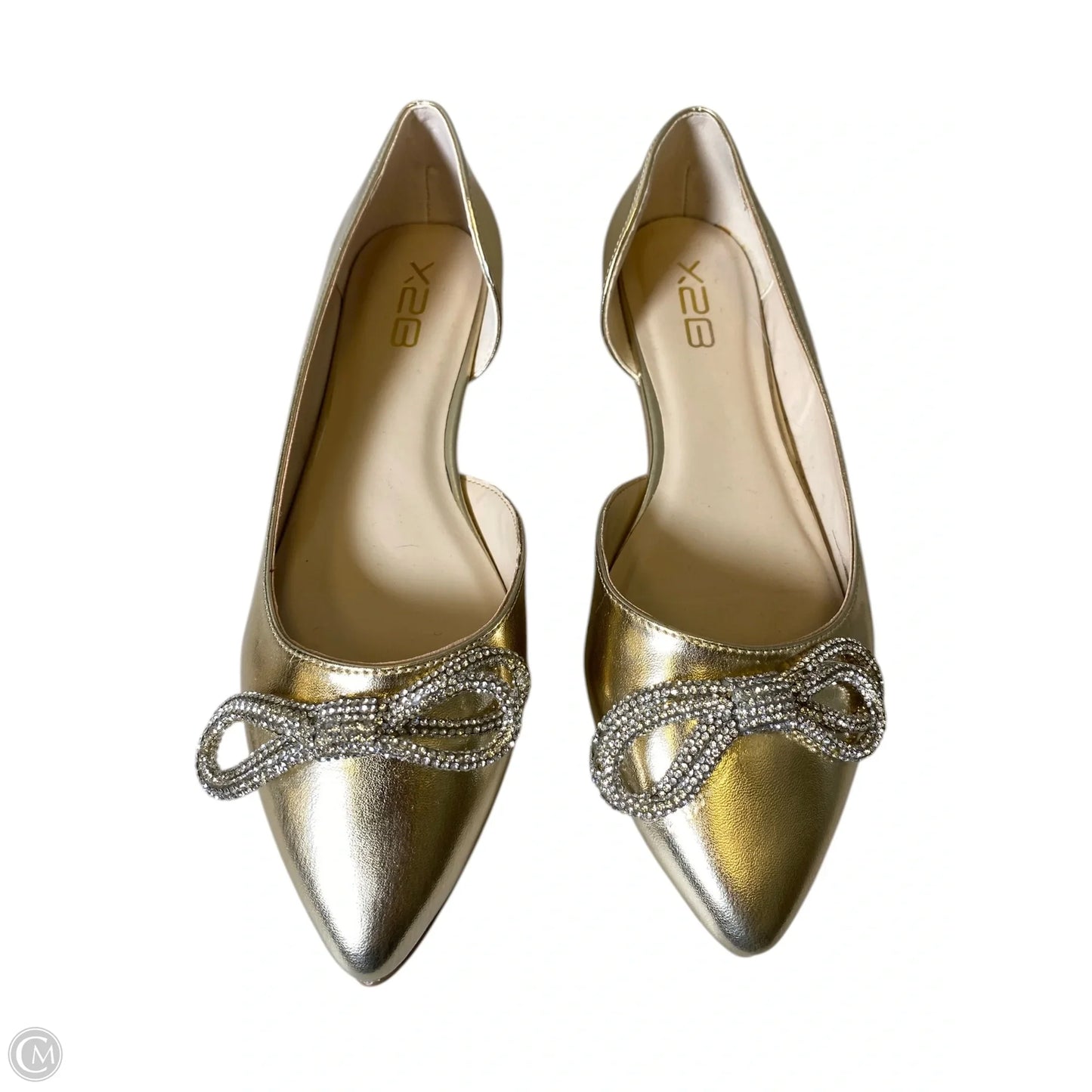 Shoes Flats By Clothes Mentor In Gold & Silver, Size: 8.5