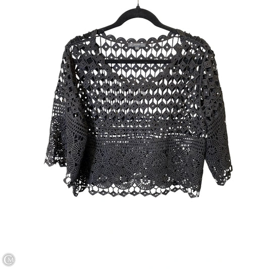 Top 3/4 Sleeve By Adrianna Papell In Black, Size: M