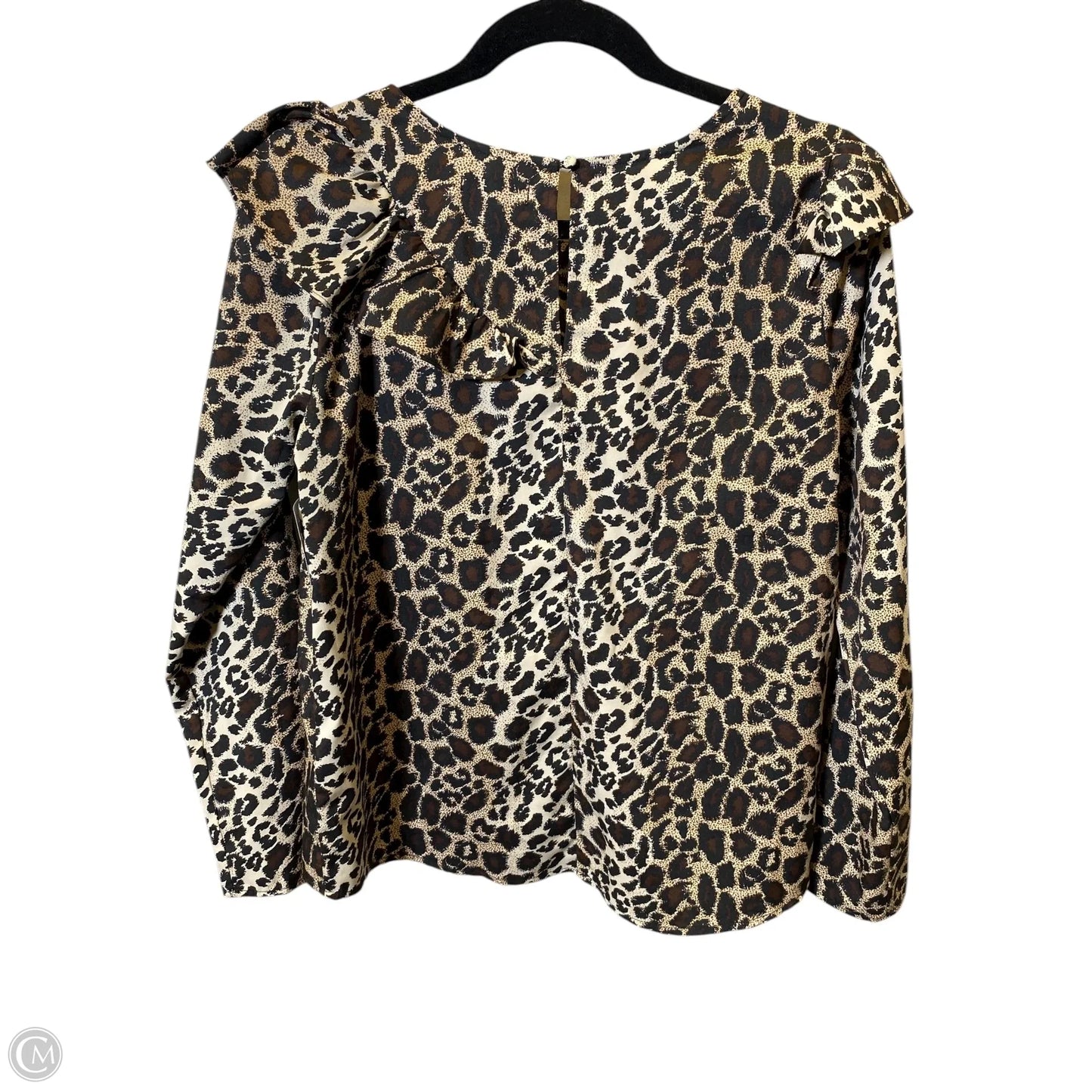 Blouse Long Sleeve By Kensie In Animal Print, Size: M