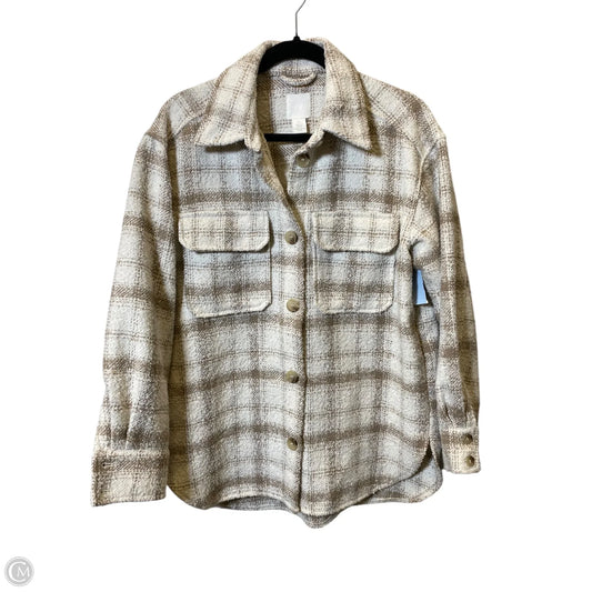 Jacket Other By H&m In Brown & Cream, Size: S