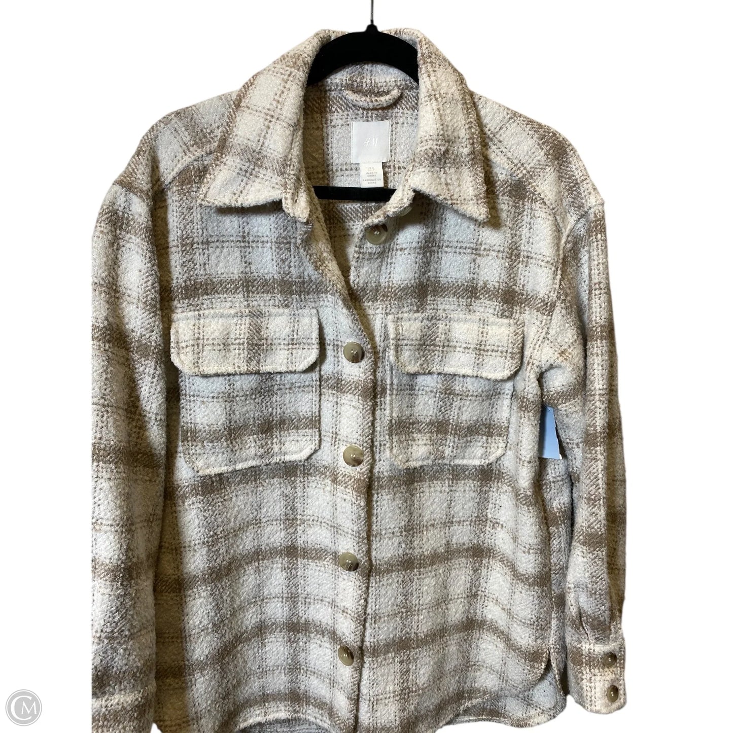 Jacket Other By H&m In Brown & Cream, Size: S