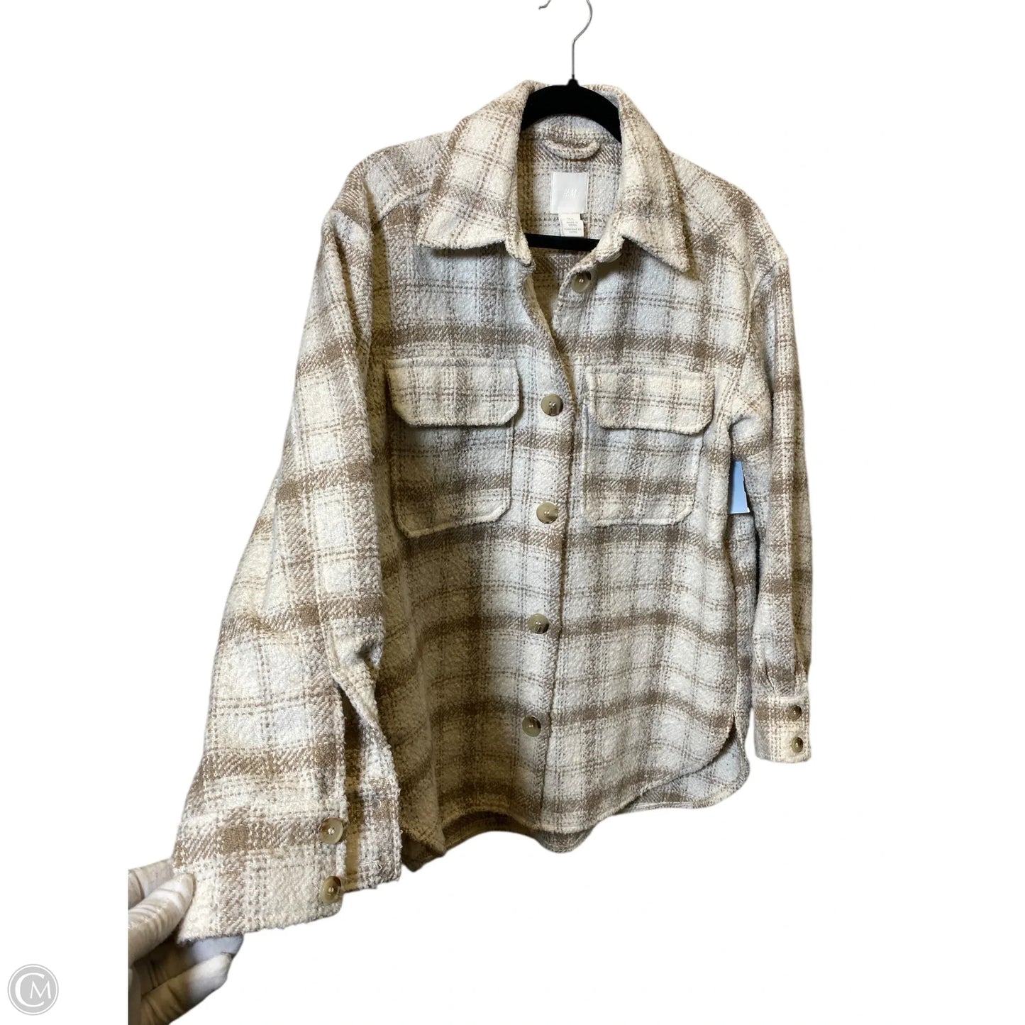 Jacket Other By H&m In Brown & Cream, Size: S