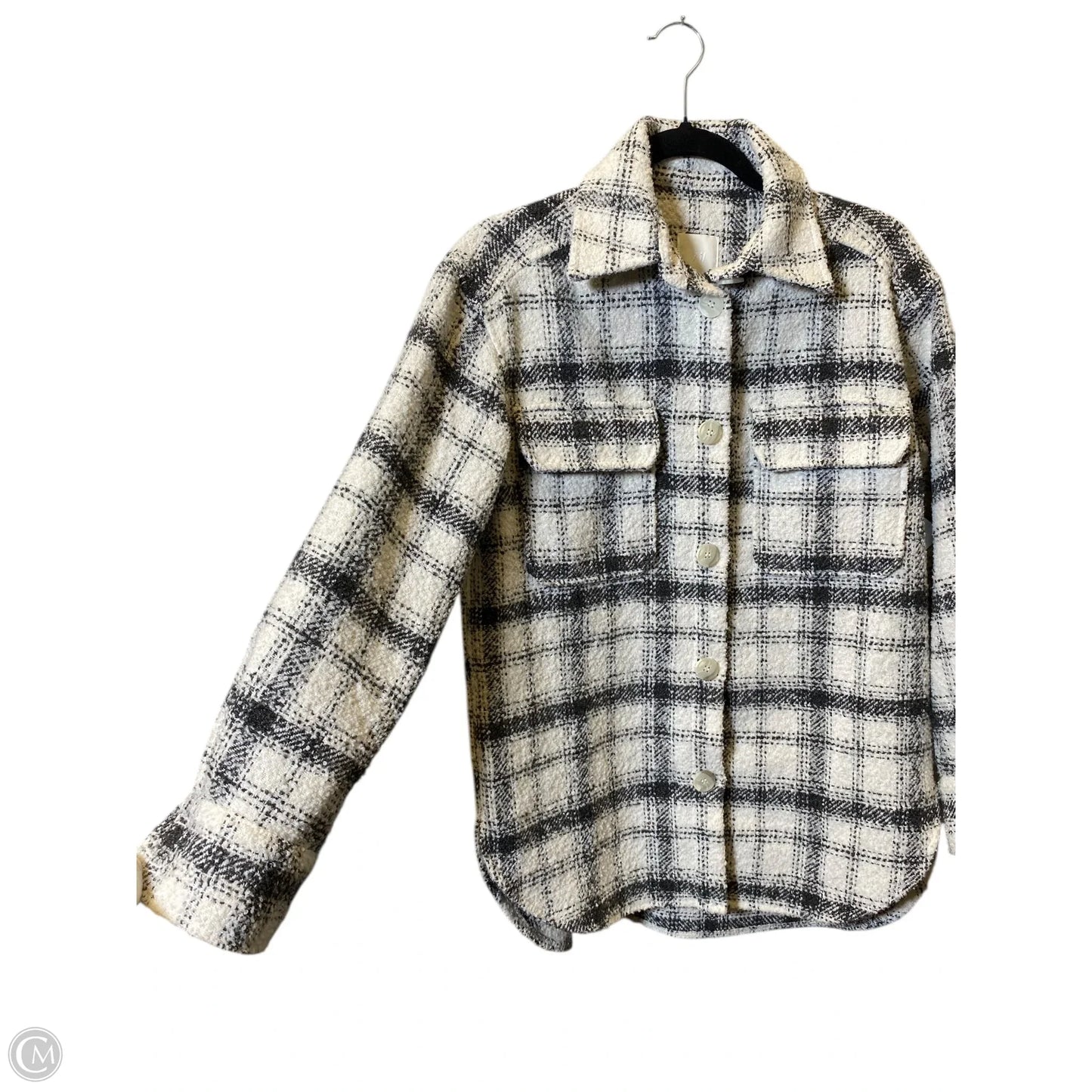 Jacket Other By H&m In Black & Cream, Size: Xs