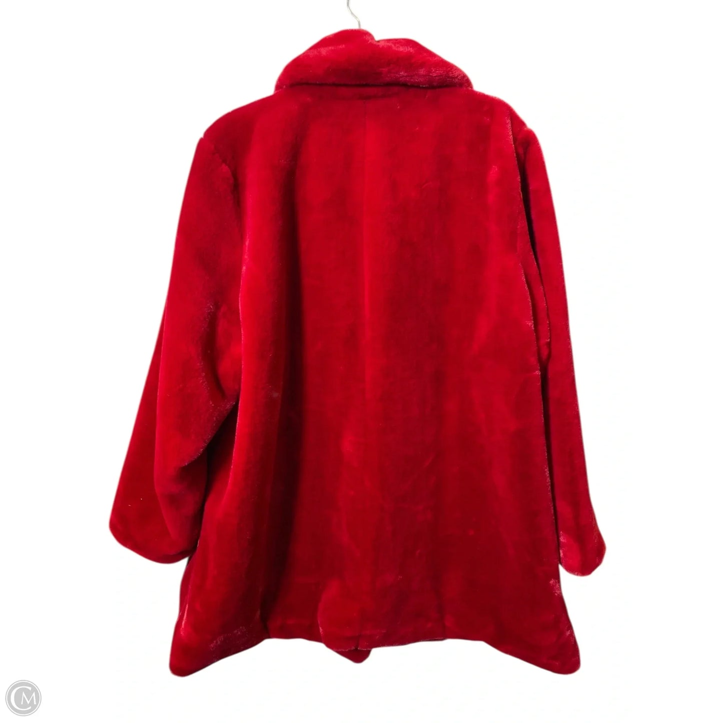 Coat Faux Fur & Sherpa By Torrid In Red, Size: 3x