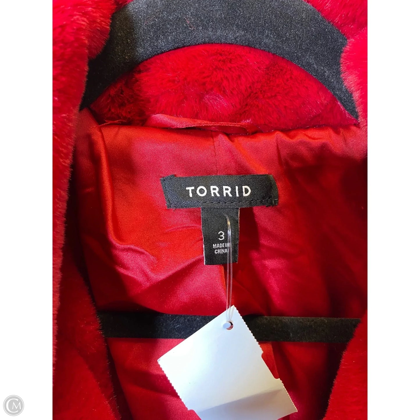 Coat Faux Fur & Sherpa By Torrid In Red, Size: 3x